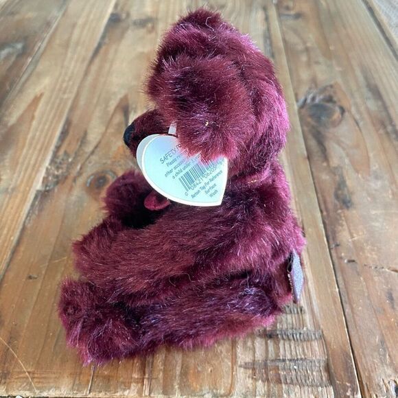 1993 Ty Attic Treasures Beargundy Bear Plush Stuffed Animal - Picture 10 of 10